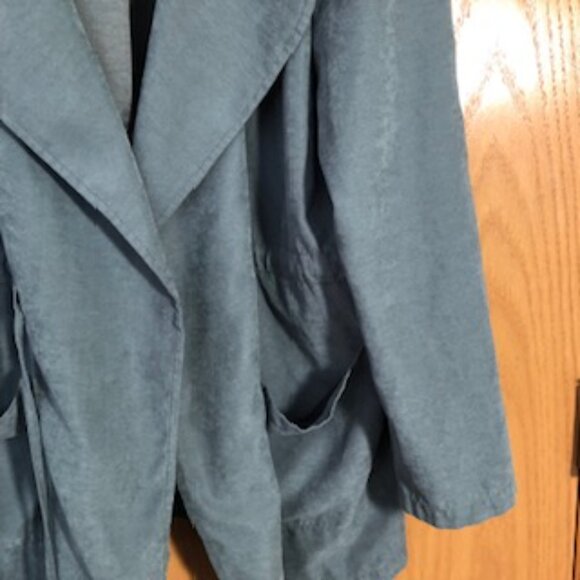 May & July Soft Green Hooded Lightweight Jacket Drawstring Waist Pockets 2X - Picture 5 of 6